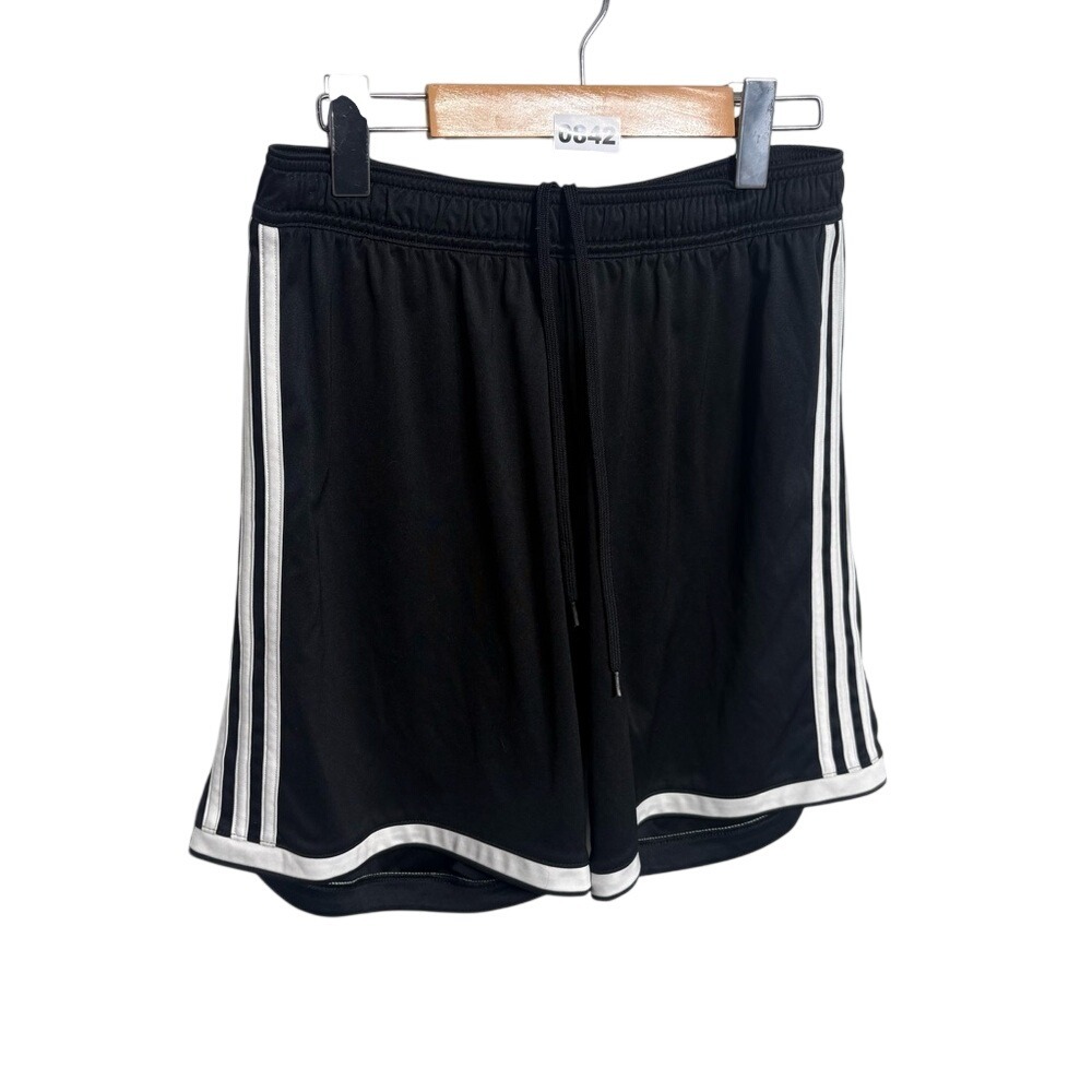 Adidas Climalite‎ Athletic Shorts Black White Stripe Running Training Mens Large